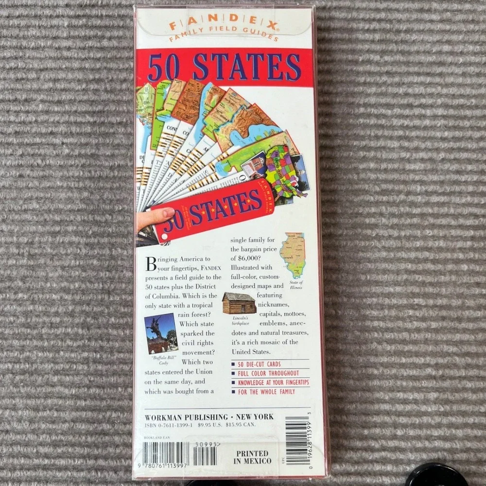 Fandex Family Field Guides 50 States Pocket Atlas Workman Publishing New Sealed
